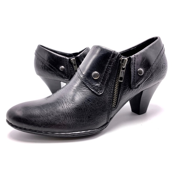 low heel born booties